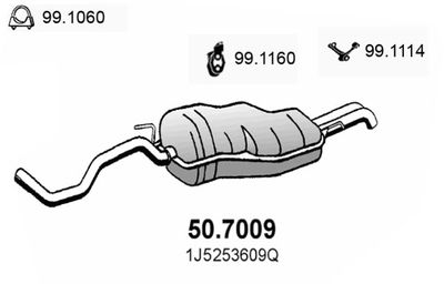  507009 ASSO Глушитель выхлопных газов конечный