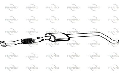  P2263 FENNO Средний глушитель выхлопных газов