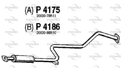  P4186 FENNO Средний глушитель выхлопных газов