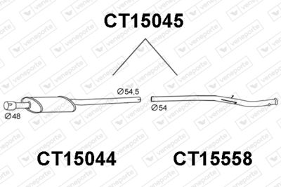  CT15045 VENEPORTE Предглушитель выхлопных газов