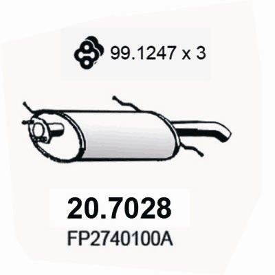  207028 ASSO Глушитель выхлопных газов конечный