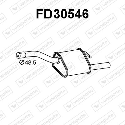  FD30546 VENEPORTE Глушитель выхлопных газов конечный