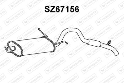  SZ67156 VENEPORTE Глушитель выхлопных газов конечный