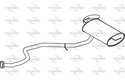  P66044 FENNO Глушитель выхлопных газов конечный