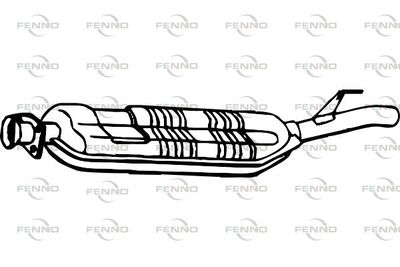  P3682 FENNO Средний глушитель выхлопных газов