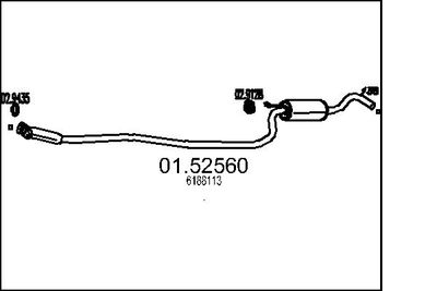  0152560 MTS Средний глушитель выхлопных газов