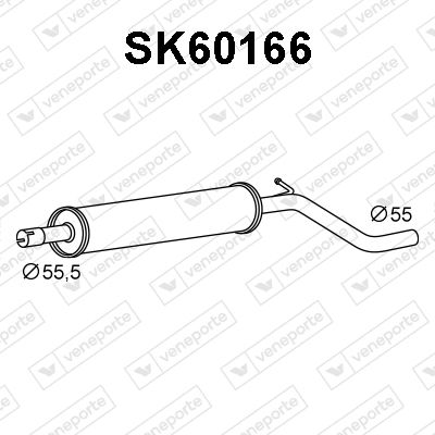  SK60166 VENEPORTE Предглушитель выхлопных газов