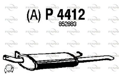  P4412 FENNO Глушитель выхлопных газов конечный