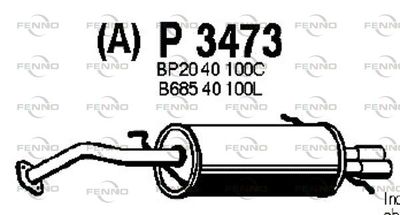  P3473 FENNO Глушитель выхлопных газов конечный