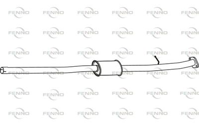  P29079 FENNO Средний глушитель выхлопных газов