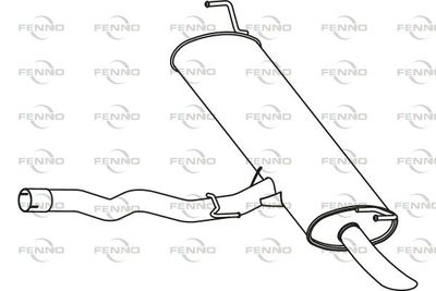  P49052 FENNO Глушитель выхлопных газов конечный
