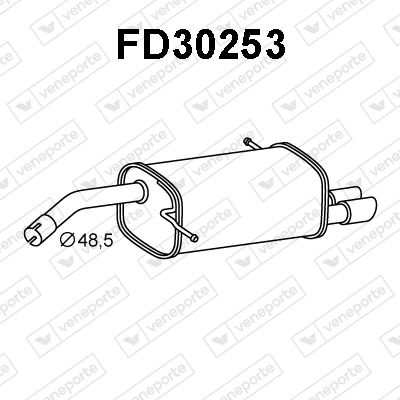  FD30253 VENEPORTE Глушитель выхлопных газов конечный