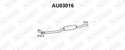  AU03016 VENEPORTE Предглушитель выхлопных газов