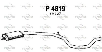  P4819 FENNO Средний глушитель выхлопных газов