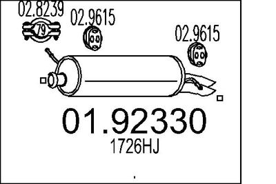  0192330 MTS Глушитель выхлопных газов конечный