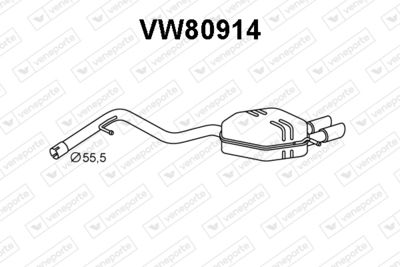  VW80914 VENEPORTE Глушитель выхлопных газов конечный