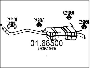  0168500 MTS Глушитель выхлопных газов конечный