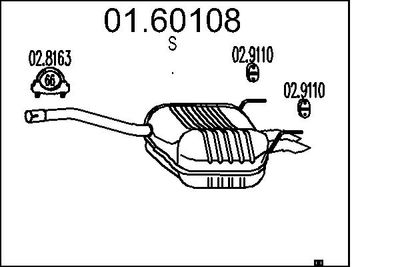  0160108 MTS Глушитель выхлопных газов конечный
