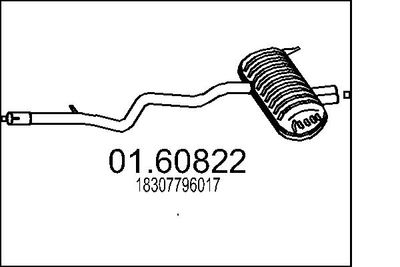  0160822 MTS Глушитель выхлопных газов конечный