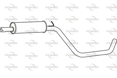  P72182 FENNO Средний глушитель выхлопных газов