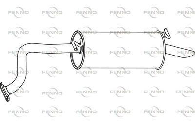  P66014 FENNO Глушитель выхлопных газов конечный