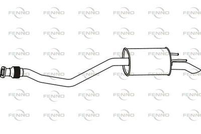  P3197 FENNO Глушитель выхлопных газов конечный