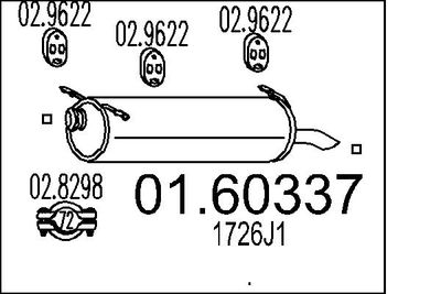  0160337 MTS Глушитель выхлопных газов конечный
