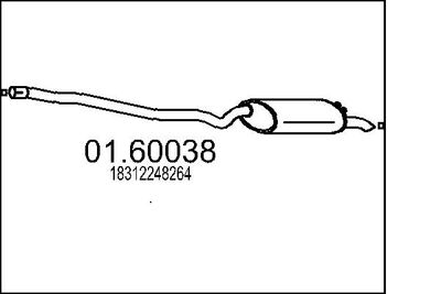  0160038 MTS Глушитель выхлопных газов конечный