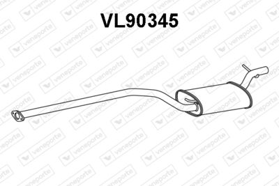  VL90345 VENEPORTE Средний глушитель выхлопных газов