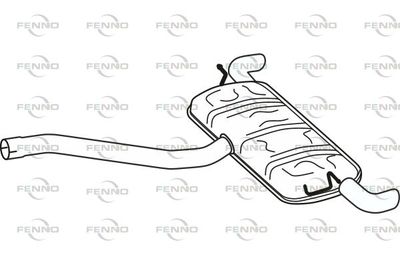  P36095 FENNO Глушитель выхлопных газов конечный