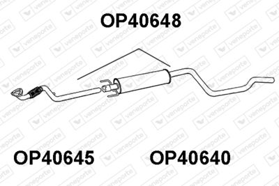  OP40648 VENEPORTE Средний глушитель выхлопных газов