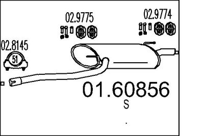  0160856 MTS Глушитель выхлопных газов конечный