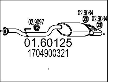  0160125 MTS Глушитель выхлопных газов конечный