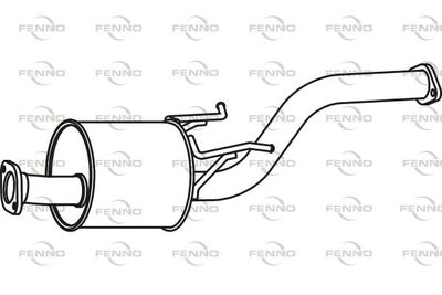  P38050 FENNO Средний глушитель выхлопных газов