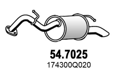  547025 ASSO Глушитель выхлопных газов конечный