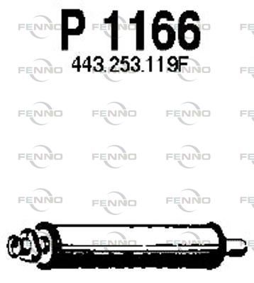  P1166 FENNO Средний глушитель выхлопных газов