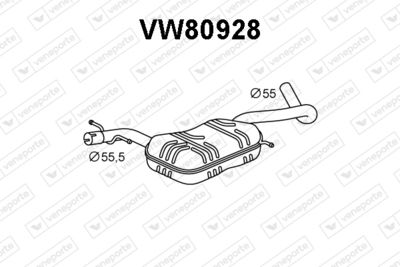  VW80928 VENEPORTE Предглушитель выхлопных газов