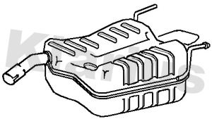  210848 KLARIUS Глушитель выхлопных газов конечный