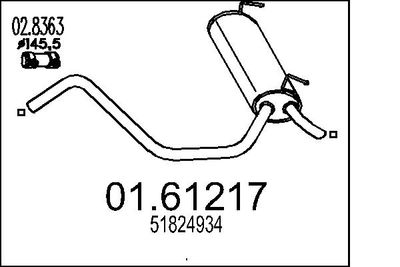  0161217 MTS Глушитель выхлопных газов конечный