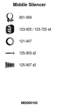  MD000105 FA1 Средний глушитель выхлопных газов
