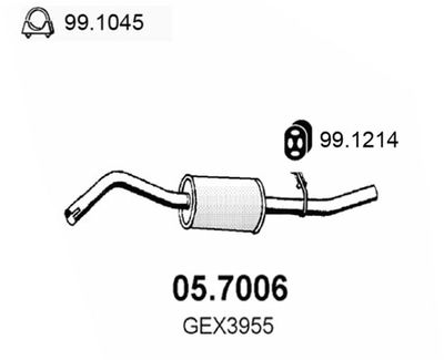 057006 ASSO Глушитель выхлопных газов конечный