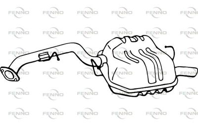  P3509 FENNO Глушитель выхлопных газов конечный