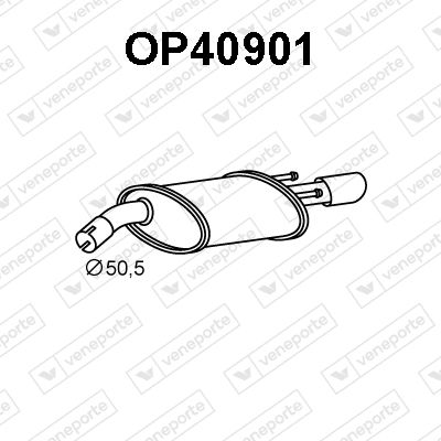  OP40901 VENEPORTE Глушитель выхлопных газов конечный