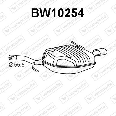  BW10254 VENEPORTE Глушитель выхлопных газов конечный