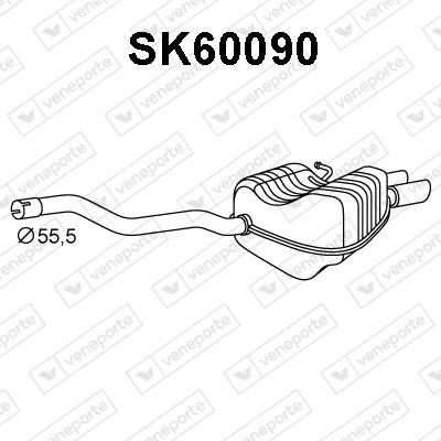  SK60090 VENEPORTE Глушитель выхлопных газов конечный