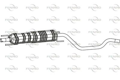  P43041 FENNO Средний глушитель выхлопных газов