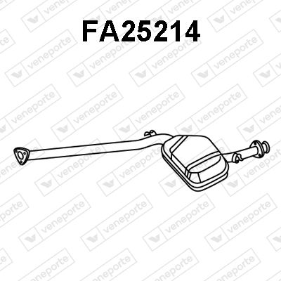  FA25214 VENEPORTE Средний глушитель выхлопных газов