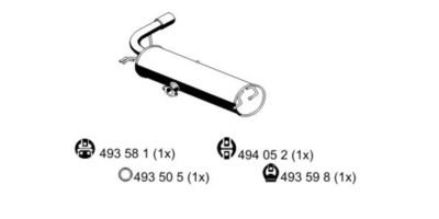  688031 ERNST Глушитель выхлопных газов конечный