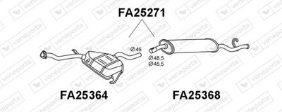  FA25271 VENEPORTE Глушитель выхлопных газов конечный