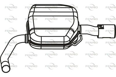  P76005 FENNO Глушитель выхлопных газов конечный